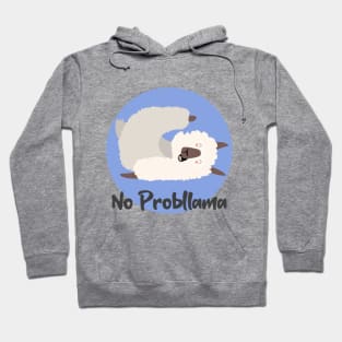 Llama / Yoga Llama / No Probllama / Funny Llama Doing Yoga / Cute Llama / Cute Yoga Design Hoodie